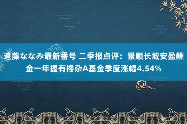 遠藤ななみ最新番号 二季报点评：景顺长城安盈酬金一年握有搀杂A基金季度涨幅4.54%