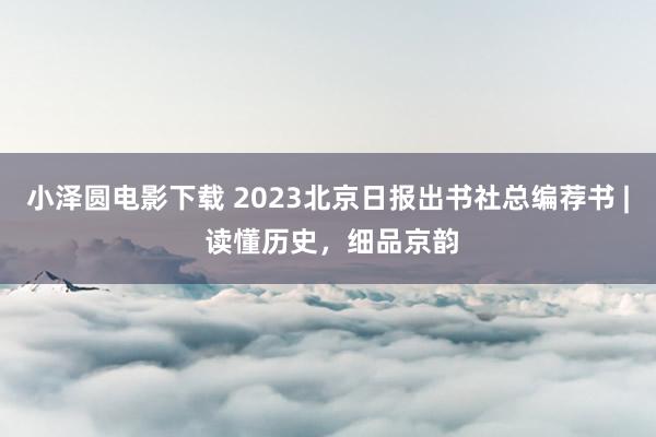 小泽圆电影下载 2023北京日报出书社总编荐书 | 读懂历史，细品京韵