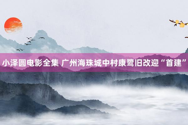 小泽圆电影全集 广州海珠城中村康鹭旧改迎“首建”