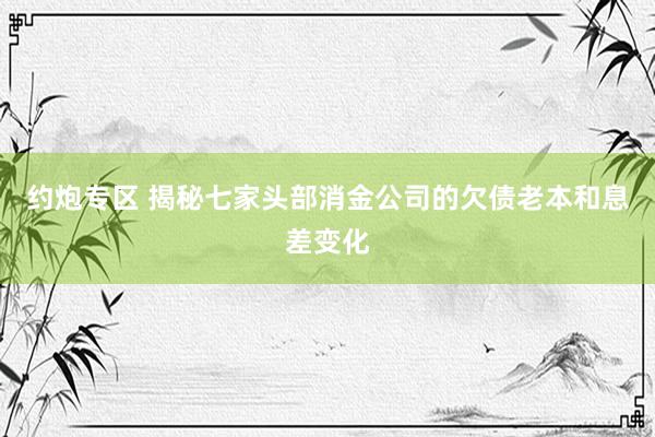 约炮专区 揭秘七家头部消金公司的欠债老本和息差变化