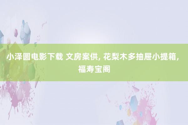 小泽圆电影下载 文房案供， 花梨木多抽屉小提箱， 福寿宝阁