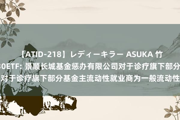 【ATID-218】レディーキラー ASUKA 竹内紗里奈 麻生ゆう 电板30ETF: 景顺长城基金惩办有限公司对于诊疗旗下部分基金主流动性就业商为一般流动性就业商的公告