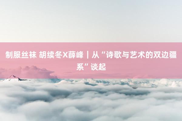 制服丝袜 胡续冬X薛峰｜从“诗歌与艺术的双边疆系”谈起