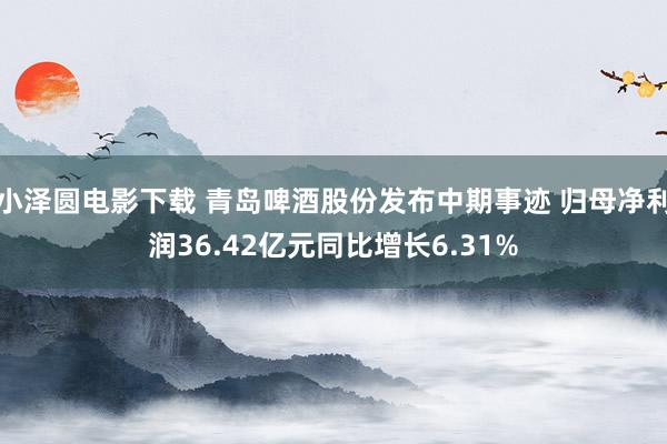 小泽圆电影下载 青岛啤酒股份发布中期事迹 归母净利润36.42亿元同比增长6.31%