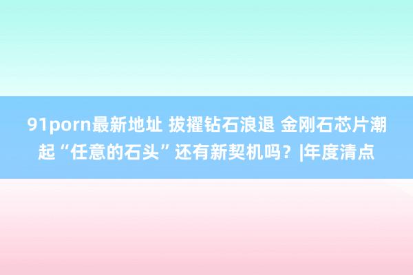 91porn最新地址 拔擢钻石浪退 金刚石芯片潮起“任意的石头”还有新契机吗？|年度清点