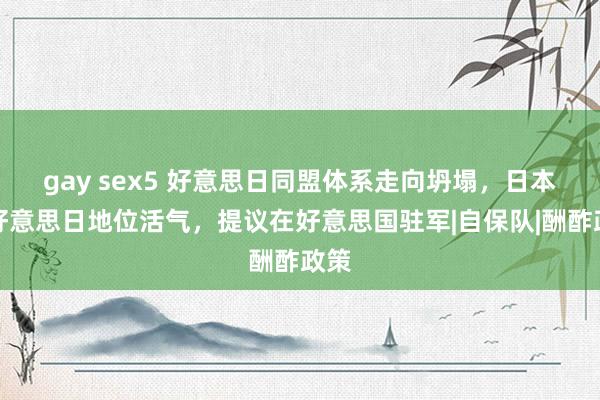 gay sex5 好意思日同盟体系走向坍塌，日本对好意思日地位活气，提议在好意思国驻军|自保队|酬酢政策